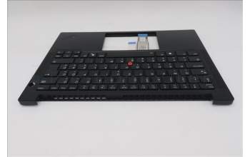 Lenovo 5M11S53775 C-Cover with keyboard, Hungarian, Black, Backlight, UK