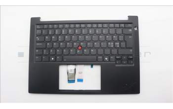 Lenovo 5M11S53814 C-Cover with keyboard, Nordic, Black, Backlight, UK
