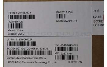 Lenovo 5M11S53823 C-Cover with keyboard, UK English, Black, Backlight, UK