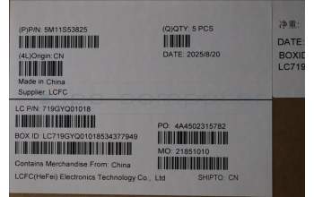 Lenovo 5M11S53825 C-Cover with keyboard, UK English, Black, Backlight, UK