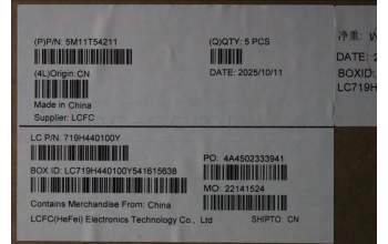 Lenovo 5M11T54211 C-Cover with keyboard, Arabic, Black, Backlight, US