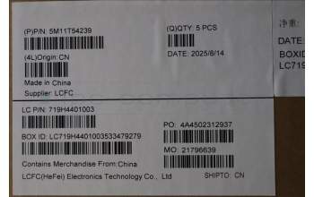 Lenovo 5M11T54239 C-Cover with keyboard, English, Black, Backlight, US