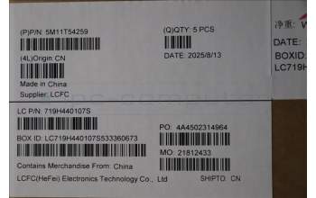 Lenovo 5M11T54259 C-Cover with keyboard, German, Black, Backlight, UK