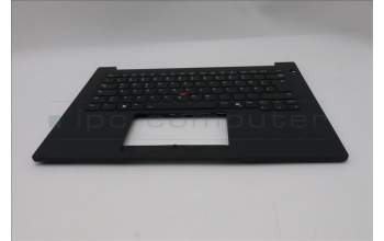 Lenovo 5M11T54259 C-Cover with keyboard, German, Black, Backlight, UK