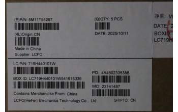 Lenovo 5M11T54267 C-Cover with keyboard, Hebrew, Black, Backlight, US