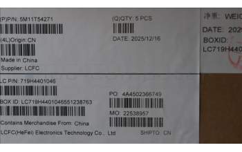 Lenovo 5M11T54271 C-Cover with keyboard, Hungarian, Black, Backlight, UK