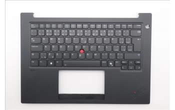 Lenovo 5M11T54379 C-Cover with keyboard, Czech Slovakian, Black, Backlight, Smart Card Reader, UK