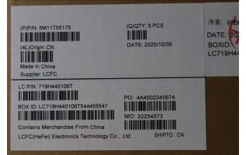 Lenovo 5M11T55175 C-Cover with keyboard, Norwegian, Black, Backlight, Smart Card Reader, UK