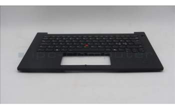 Lenovo 5M11T55180 C-Cover with keyboard, Nordic, Black, Backlight, Smart Card Reader, UK