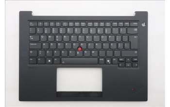 Lenovo 5M11T55183 C-Cover with keyboard, Portuguese, Black, Backlight, Smart Card Reader, UK