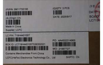 Lenovo 5M11T55195 C-Cover with keyboard, Spanish, Black, Backlight, Smart Card Reader, UK