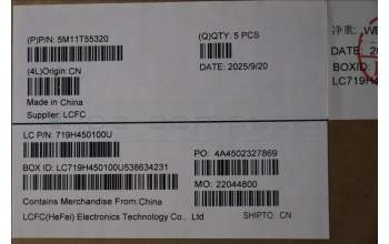 Lenovo 5M11T55320 C-Cover with keyboard, Swedish/Finnish, Black, Backlight, Number Pad, UK