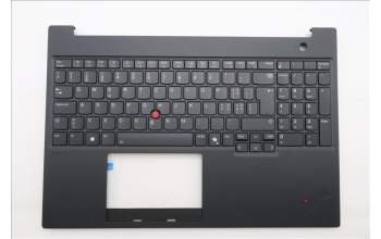 Lenovo 5M11T55323 C-Cover with keyboard, Switzerland, Black, Backlight, Number Pad, UK