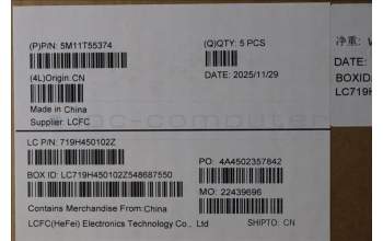 Lenovo 5M11T55374 C-Cover with keyboard, Estonian, Black, Backlight, WWAN, Number Pad, UK