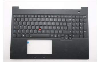 Lenovo 5M11T55379 C-Cover with keyboard, French, Black, Backlight, WWAN, Number Pad, US