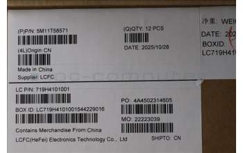 Lenovo 5M11T58571 Lenovo LCD Module, 16\", WQUXGA, Touch, Anti-reflection, Anti-smudge, OLED, 400nit, 100%DCI-P3