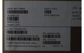 Lenovo 5M11T58859 MECH_ASM BKLT KB NP BK NORDIC LTN