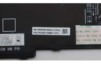 Lenovo 5M11T58867 MECH_ASM BKLT KB NP BK SLV PMX