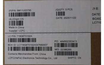 Lenovo 5M11U03795 C-Cover with keyboard, Bulgarian, Black/White, FingerPrint, WLAN, UK