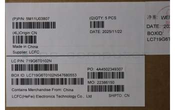 Lenovo 5M11U03807 C-Cover with keyboard, Italian, Black/White, FingerPrint, WLAN, UK