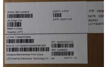 Lenovo 5M11U03816 C-Cover with keyboard, Slovenian, Black/White, FingerPrint, WLAN, UK