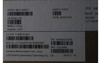 Lenovo 5M11U03817 C-Cover with keyboard, Spanish, Black/White, FingerPrint, WLAN