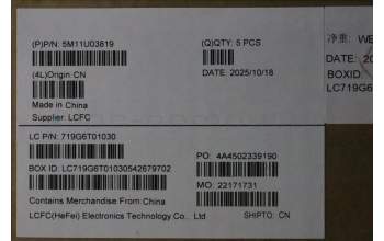 Lenovo 5M11U03819 C-Cover with keyboard, Switzerland, Black/White, FingerPrint, WLAN, UK