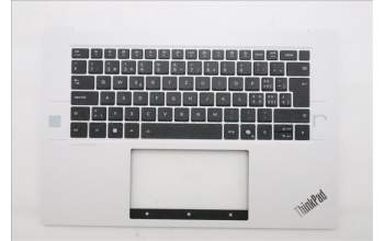 Lenovo 5M11U08078 C-Cover with keyboard, Switzerland, White, FingerPrint, UK