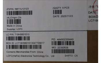 Lenovo 5M11U12123 C-Cover with keyboard, Estonian, Black, Backlight, NFC, UK