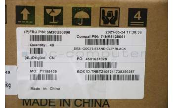 Lenovo 5M20U50890 MECHANICAL Stand Kabelclip,BLK,A360 27