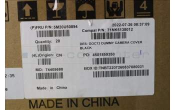 Lenovo 5M20U50894 Dummy housing camera,Black