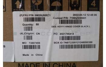 Lenovo 5M20U50971 MECHANICAL HINGE_CAP_LEFT_BLK,AIO N3-3
