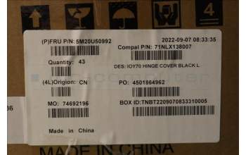 Lenovo 5M20U50992 HINGE_CAP_LEFT_BLACK,N3-3 27