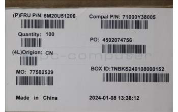 Lenovo 5M20U51206 SYS Cover FRONT CAP, L, Luna Grey