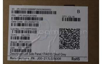 Lenovo 5M20U51259 L/Side Panel,17IAS10,Cld Grey