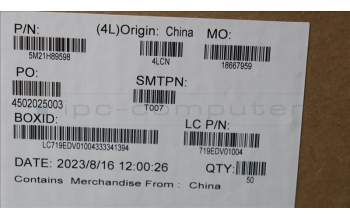 Lenovo 5M21H89598 FRU X13G4_SIM_TRAY_GY_ASSY