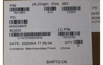 Lenovo 5M21L98659 MECHANICAL MTS40_WW4G_BKT_A_TYPE_ASSY