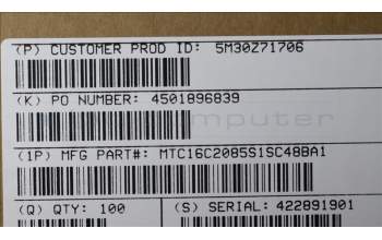 Lenovo 5M30Z71706 Arbeitsspeicher SODIMM,32GB, DDR5,4800,Micron