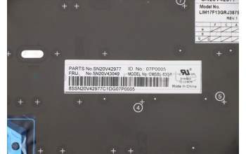 Lenovo 5N20V43049 Keyboard Internal, Greek, Black, Backlight, US