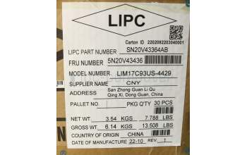 Lenovo 5N20V43436 NB_KYB CMSK-CS20,SV-NBL,CHY,ENG