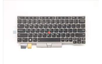 Lenovo 5N20V43497 Keyboard Internal, US English Euro, Silver, Backlight, US
