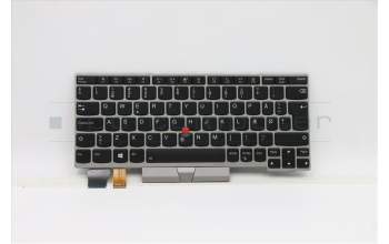 Lenovo 5N20V43624 Interne Tastatur, Dänisch, silber, Hintergrundbeleuchtung