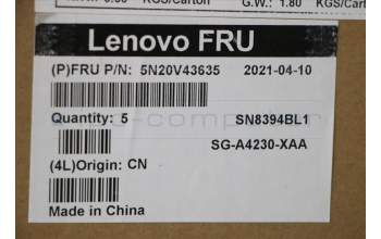 Lenovo 5N20V43635 Interne Tastatur, Russisch, silber, Hintergrundbeleuchtung