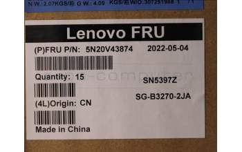 Lenovo 5N20V43874 Keyboard Internal, Belgian, Black, Non-Backlight, UK