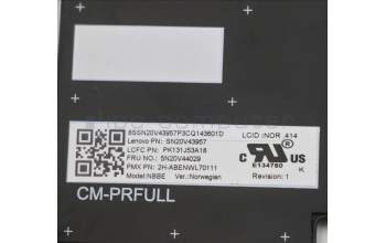 Lenovo 5N20V44029 NB_KYB CMFL-CS20,BK-NBL,PMX,NOR