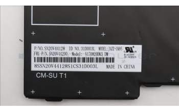 Lenovo 5N20V44200 Keyboard Internal, Danish, Black, Backlight, UK