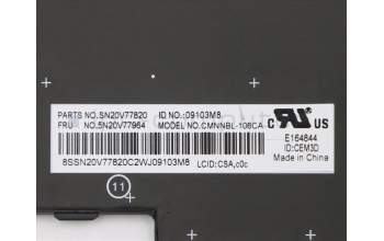 Lenovo 5N20V77964 NB_KYB CMNM-CS20,BK-NBL,CHY,CSA