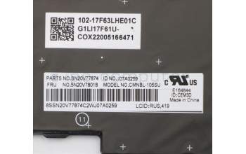 Lenovo 5N20V78018 NB_KYB CMNM-CS20,BK-BL,CHY,RUS