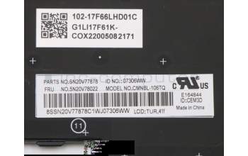 Lenovo 5N20V78022 NB_KYB CMNM-CS20,BK-BL,CHY,TUR