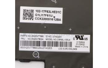 Lenovo 5N20V78024 NB_KYB CMNM-CS20,BK-BL,CHY,EURO ENG